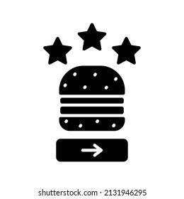 This is an icon related to food delivery that uses a solid style