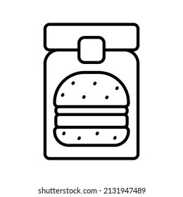 This is an icon related to food delivery that uses a outline style