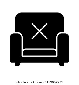 This is an icon related to furniture that uses a solid style