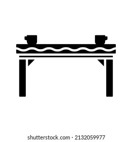 This is an icon related to furniture that uses a solid style