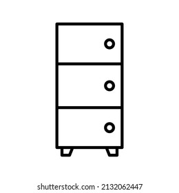 This is an icon related to furniture that uses a outline style
