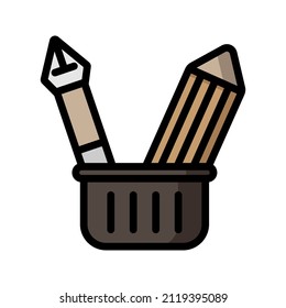 This is an icon related to school stationery that uses a filled outline style and is ready to use for your design projects
