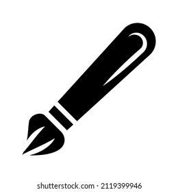 This is an icon related to school stationery that uses a glyph style and is ready to be used for your design project purposes