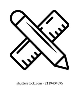 This is an icon related to school stationery that uses an outline style and is ready to use for your design project purposes