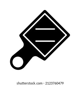 this is an icon related to a simple barbershop in glyph style
