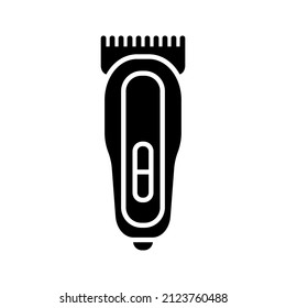 this is an icon related to a simple barbershop in glyph style