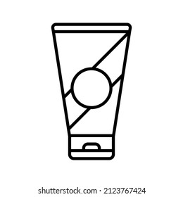 this is an icon related to a simple barbershop in outline style