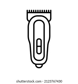 this is an icon related to a simple barbershop in outline style
