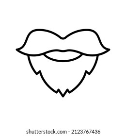this is an icon related to a simple barbershop in outline style