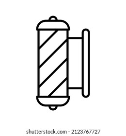 this is an icon related to a simple barbershop in outline style