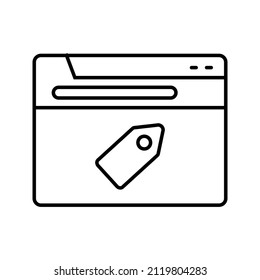 This is an icon related to a website that uses an outline style that is ready to be used for your design project needs
