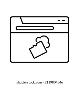 Este es un icono relacionado con un sitio web que utiliza un estilo de esquema que está listo para ser utilizado para sus necesidades de proyecto de diseño