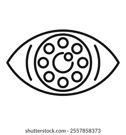 This icon represents a bionic eye, symbolizing enhanced vision and technological advancement in healthcare