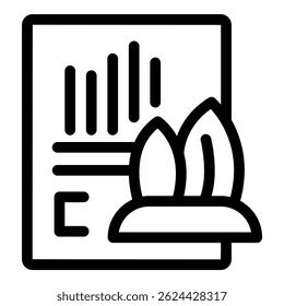 This icon represents the concept of eco friendly business practices leading to sustainable growth