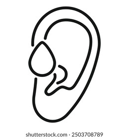 This icon represents an ear with a drop earring, symbolizing ear piercing