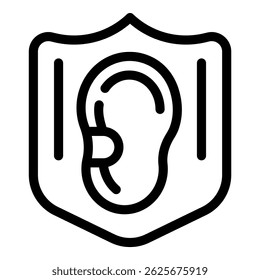 This icon represents ear protection and hearing safety