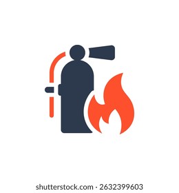 This icon represents fire safety in the workplace, highlighting the importance of having a fire extinguisher available for emergencies