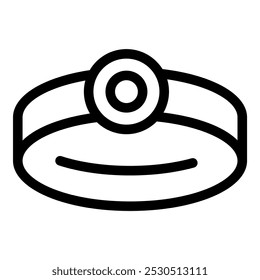This icon represents a headlamp, a light source worn on the head