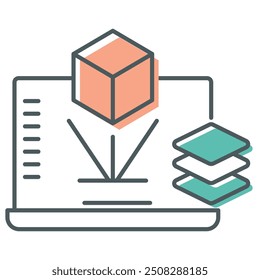Dieses Symbol stellt die Imitation eines realen Prozesses oder Systems durch Simulation dar.
