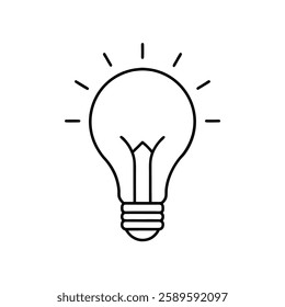 This icon represents a lightbulb, symbolizing creativity, ideas, and innovation