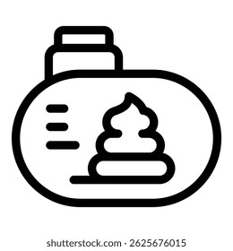 This icon represents a medical device analyzing a stool sample, emphasizing the importance of fecal analysis in healthcare