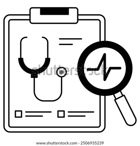 This icon represents medical diagnosis.