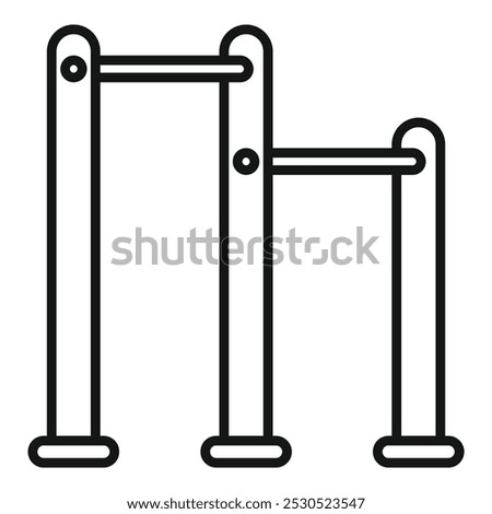 This icon represents a piece of outdoor fitness equipment, designed for bodyweight exercises and strength training