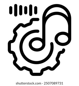 This icon represents the process of creating and producing music using specialized equipment