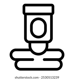 This icon represents a robot vacuum cleaner cleaning up dust from the floor
