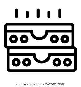 This icon represents a server room, symbolizing data storage, processing power, and network infrastructure