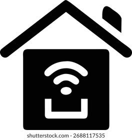 Este icono representa un sistema domótico inteligente, que simboliza la tecnología, el control y la comodidad. Encarna el futuro de la vida digital y la innovación.