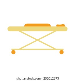 This icon represents stretcher and is related to health care and medical category. It is recommended for use on websites, web applications and mobile applications.