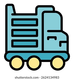 Este ícone de caminhão representa transporte, logística e a indústria de caminhões