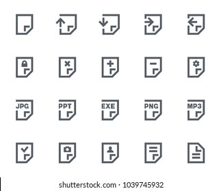 This icon set in bold outline style contains icons like Secure File, JPG File and Add File. These vector icons will look great in any user interface design. Pixel perfect at 64x64.