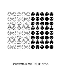 this is the icon set of emoji that uses solid style