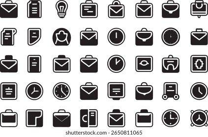 This icon set features a single technology-related icon presented as a striking silhouette. The design utilizes a bold, minimalist silhouette style for a clean and impactful visual.