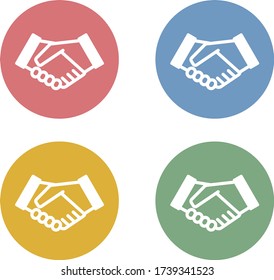 this is icon set of handshake. 