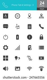 This icon set has been designed specifically for Phone Tab Bar and Settings. These are recommended for use on web applications, websites and mobile applications.
