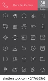 This icon set has been designed specifically for Phone Tab Bar and Settings. These are recommended for use on web applications, websites and mobile applications.