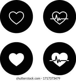 este es un conjunto de íconos del corazón.
