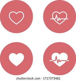 este es un conjunto de íconos del corazón.