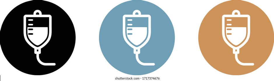 este es un conjunto de iconos de goteo intravenoso.