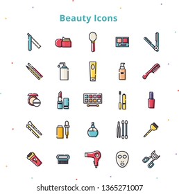 This icon set suitable for beauty industry, used for website, landing page, header, presentation, etc. 
This icon set usually used by a stylist, salon, makeup artist, beauty clinic and many more..