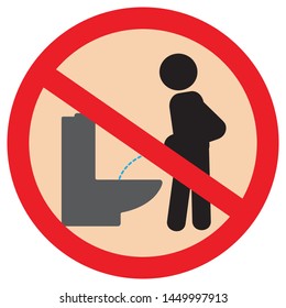 Dieses Symbol zeigt die Meldung Do not Peeing notification an
