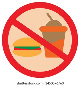 This icon show about No Fast Food notification 