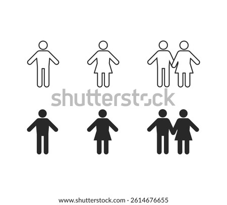 This icon shows two simplified human figures holding hands, representing a bond or relationship.