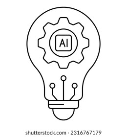 This icon is suitable for AI (Artificial Intelligence)