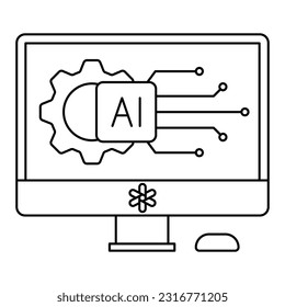 This icon is suitable for AI (Artificial Intelligence)