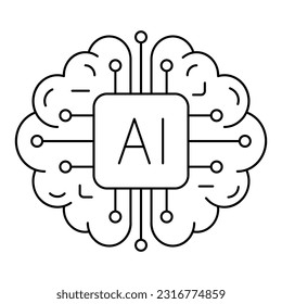 This icon is suitable for AI (Artificial Intelligence)