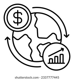 Diese Ikone eignet sich für Wirtschaft und Wirtschaft, Unternehmen, Finanzwachstum usw.